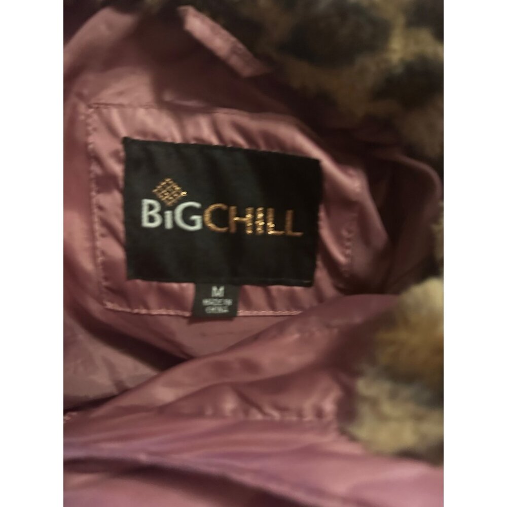 Big Chill purple quilted hooded jacket coat size M - Picture 3 of 6